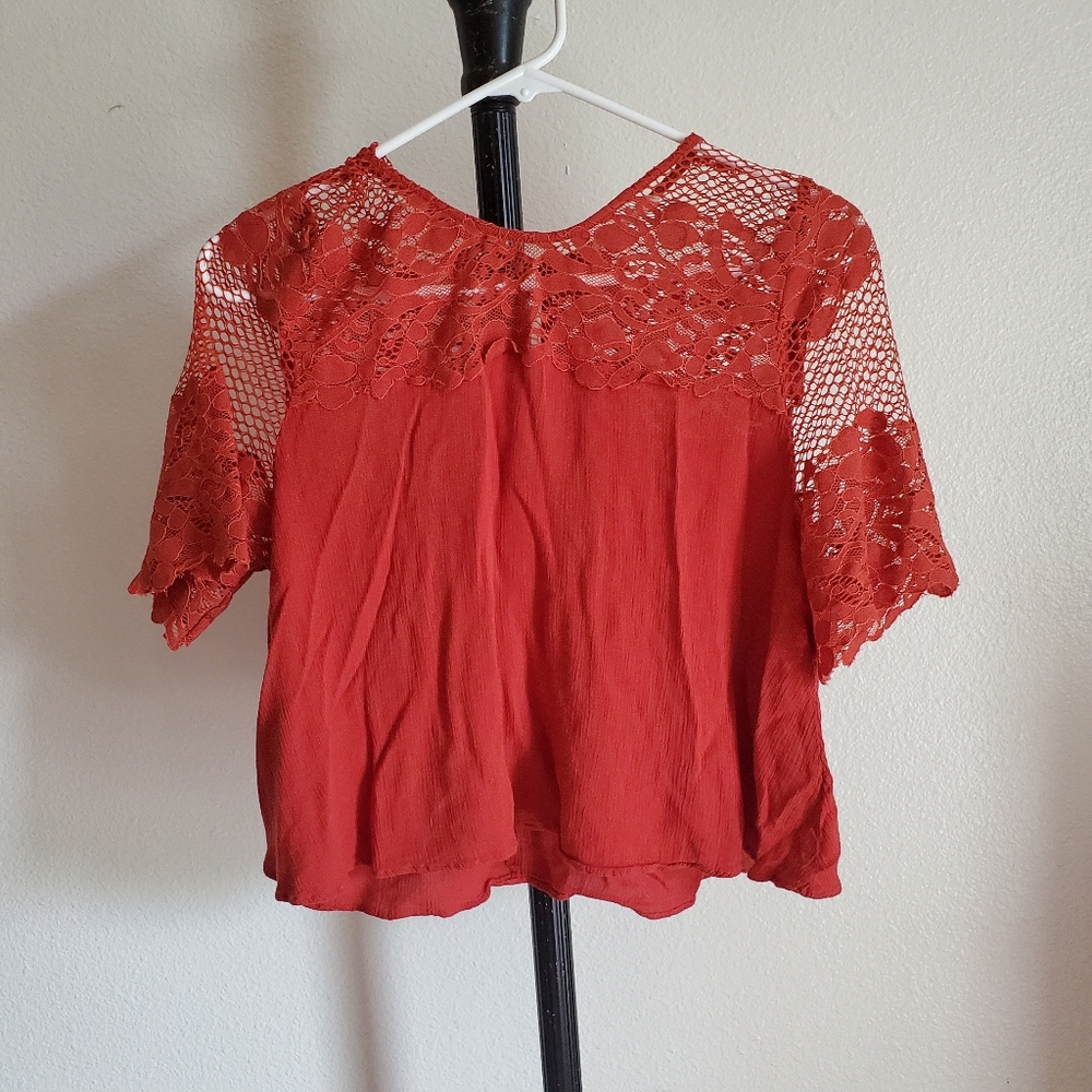 Lace floral blouse